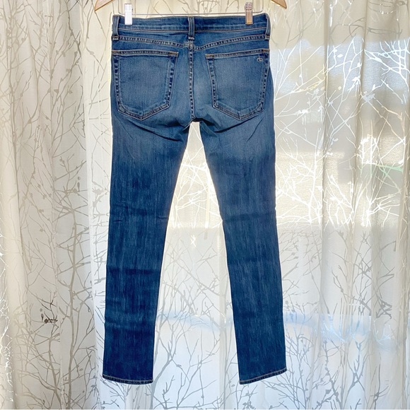 RAG & BONE Dre ripped distressed skinny leg stretchy Ada brigade blue jeans - Picture 6 of 15
